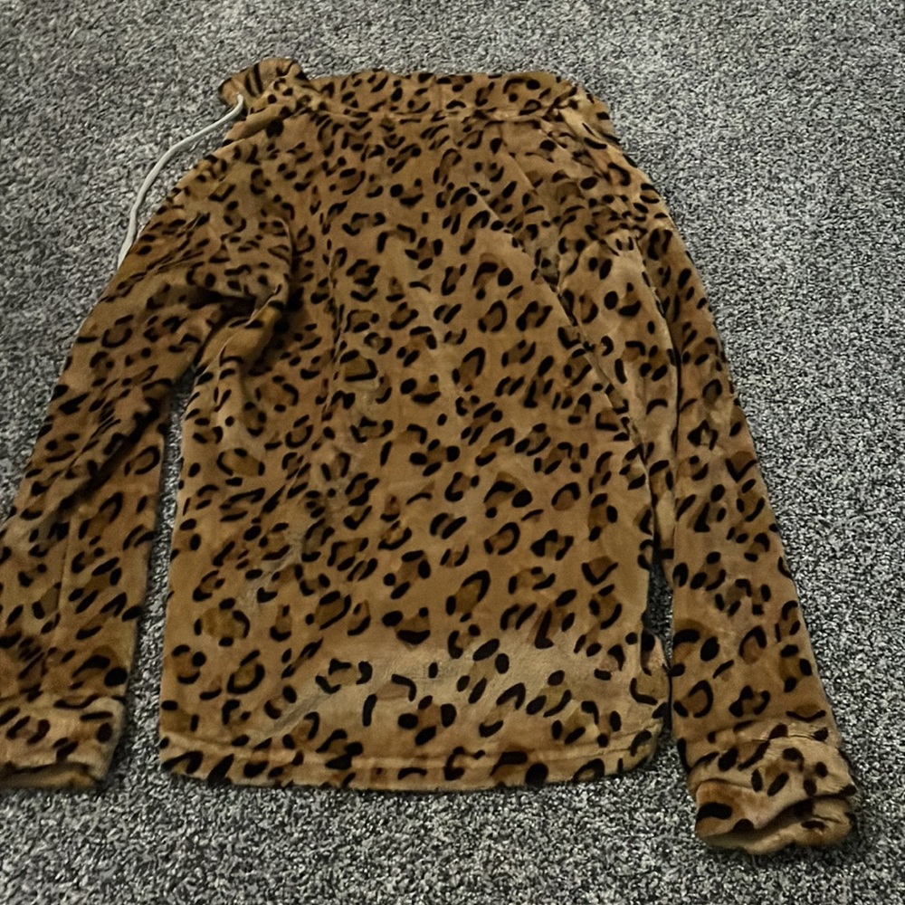 Luukse Soft Leopard Print Hoodie Comfy Sweatshirt Jacket with Hood Animal - Picture 3 of 3